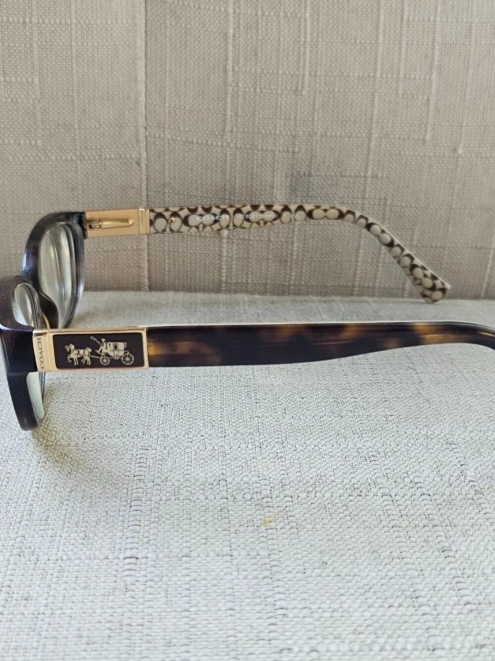 Coach Women Glasses Frame EMMA Dark TortSand Sig C Eyewear Eyeglasses Frame only - Picture 10 of 13